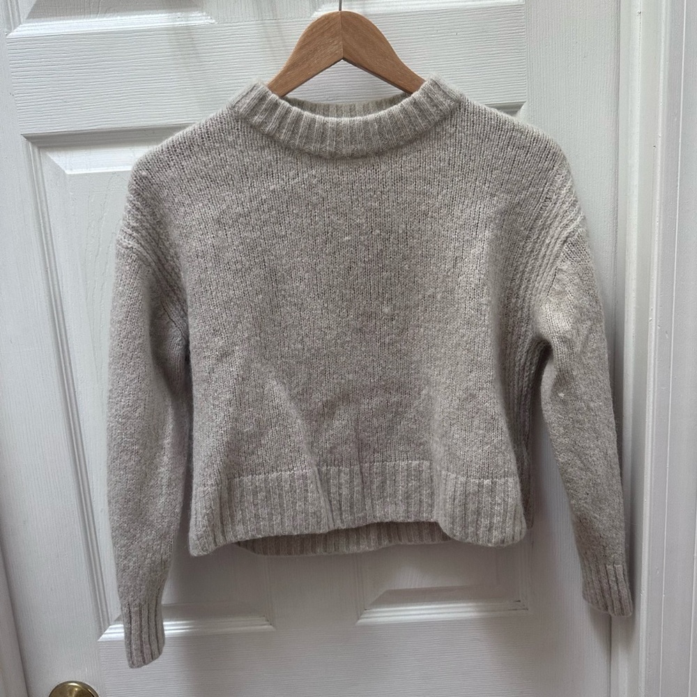 Part Two Copenhagen beige tan crew sweater layering XS